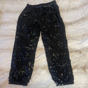 Express Matte Sequin High Waisted Jogger Black S